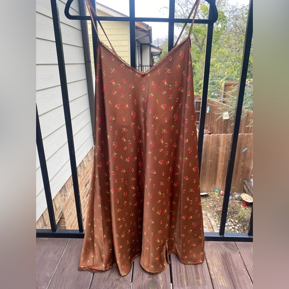 wild fable Dresses & Skirts - Brown Cherry Slip Dress